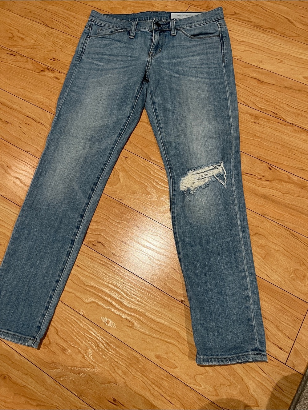 Treasure & Bond Light Blue Distressed Boyfriend Jeans